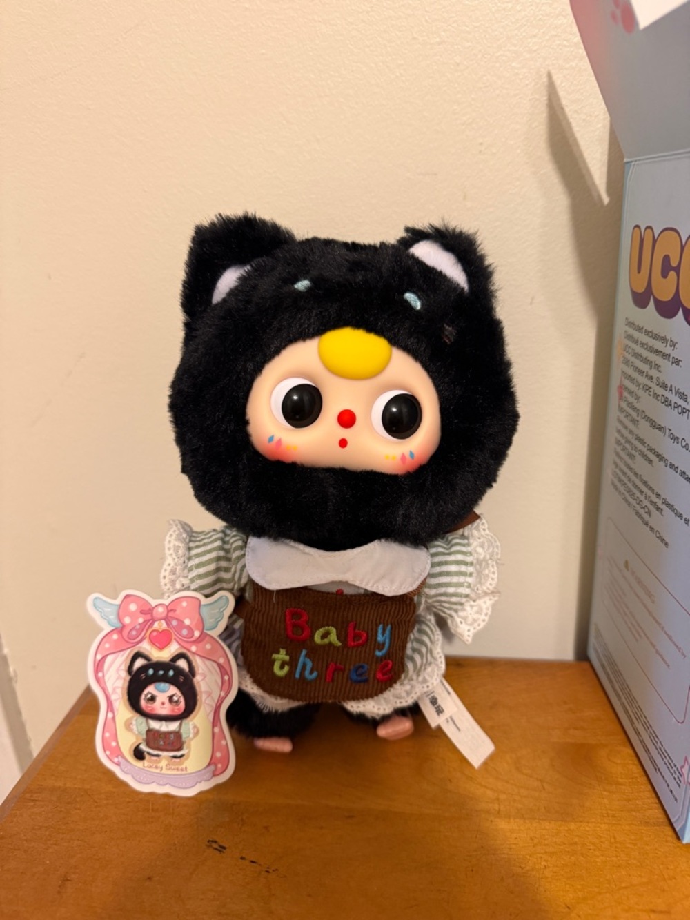 Baby Three Black Cat Plush Doll